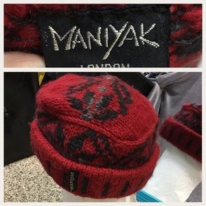 100% Wool knitted hat, EUC